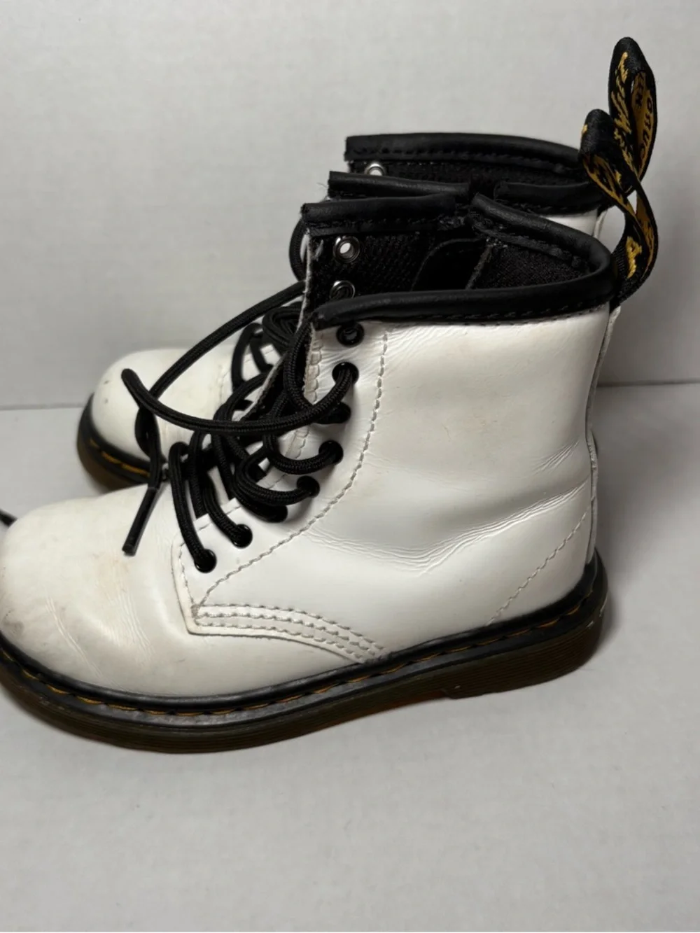 Dr Martens Doc Marten White Combat Boots Toddler Girls 8